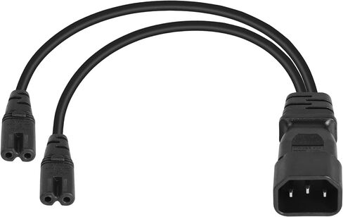 CERRXIAN 1FT IEC 320 C14 to Dual C7 Power Cable,C14 Male to 2X C7 Female Y Splitter AC Conversion Cable,Suitable for Printers,Scanners,Etc(c14-c7/c7) in Saudi Arabia