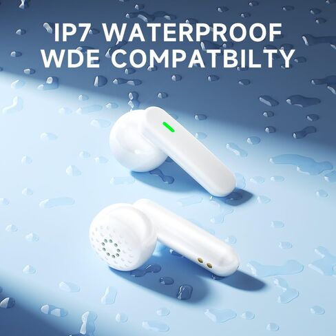 Wireless Earbuds, 2024 Bluetooth Headphones 5.3 HiFi Stereo Headphones with 20 hours of playback life In-Ear Earbuds, IP7 Waterproof Headphones Sport Headphones for Android iOS (Black) (ferrous) in Saudi Arabia