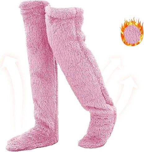 Snuggs Cozy Socks- Snuggle Paws Thigh High Socks, Winter Leg Warmers Plush Slipper Socks Soft Thick Warm Home in Saudi Arabia