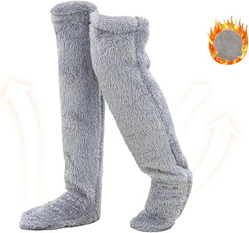 Snuggs Cozy Socks- Snuggle Paws Thigh High Socks, Winter Leg Warmers Plush Slipper Socks Soft Thick Warm Home in Saudi Arabia