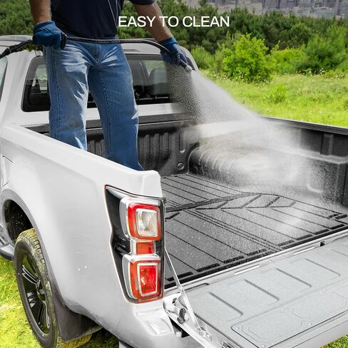 سجادات أرضية AUTOSAVER88 لسيارة Toyota Tacoma Double Cab لعام 2024، بطانات أرضية TPE تناسب جميع الأحوال الجوية، تناسب ناقل الحركة الأوتوماتيكي Tacoma 2024 باستثناء ملحقات سجاد السيارة الهجين والأمامي والخلفي، باللون الأسود in Saudi Arabia