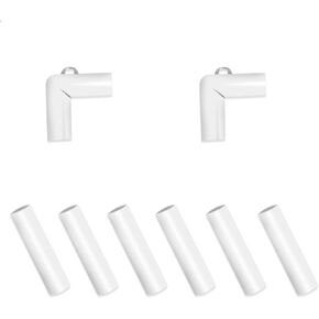 Projector Screen100 inch Accessories 6 Straight Plastic Connectors, 2 90 Degree Plastic Connectors