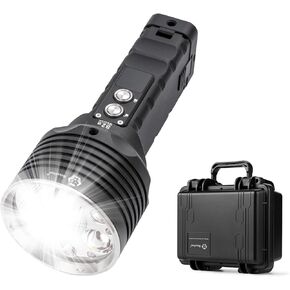 RovyVon S2E Search Series Flashlight 10000 Lumen Super Bright Rechargeable Searchlight with Spot, Flood Mode for Outdoor, Hunting, Searching, Rescue