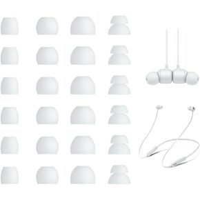 Zotech Replacement Earbud Tips for Beats Flex Earbuds, 12 Pairs S/M/L/D Sizes, Soft Silicone, Grey