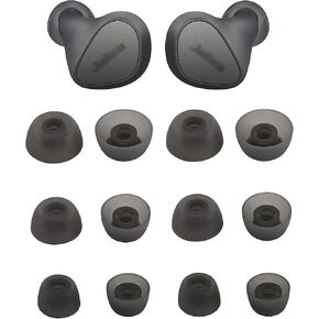 ALXCD Ear Tips Compatible with Jabra Elite 3 Earbuds, S/M/L 3 Sizes 6 Pairs Replacement Soft Silicone Earbud Tips Eartips, Compatible with Jabra Elite3 Earbuds Elite 3, Grey S/M/L
