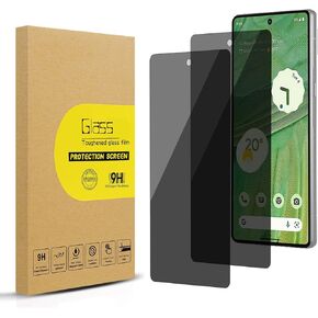 2 Pack Privacy Screen Protector for Google Pixel 7 [Anti-Spy Tempered Glass], Ultra HD, Anti-Scratch, Bubble-Free, Easy Install 9H Protective Glass