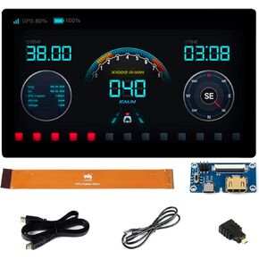 waveshare for Raspberry Pi/Jetson Nano/Windows/PC, 7inch IPS Capacitive Touch Display 1024x600, Integrated Thin and Light LCD, Support Windows/Linux/Android
