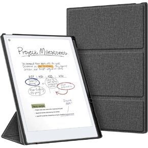 Fintie Trifold Case for Remarkable Paper Pro 11.8 inch 2024, [Built-in Pen Holder] Premium PU Leather Slim Stand Cover with Auto Wake/Sleep for Remarkable Paper Pro Color Tablet, Gray