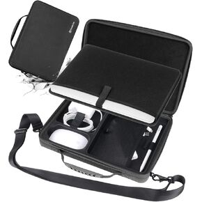 Smatree 15.6inch Samsung Laptop Hard Carrying Case for Samsung Galaxy Book2 Pro 360 15.6", Samsung Galaxy Book Pro 360 15.6inch Bags, 9.7 inch iPad Sleeve, 15.6inch Samsung Galaxy Book Case,Black
