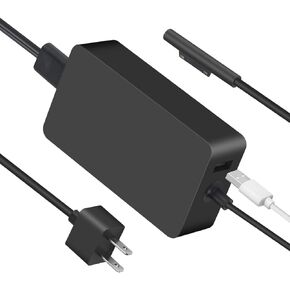 Surface Book 2 Charger, Compatible with Surface Pro 6 & 5 & 4 & 3 Power Adapter Charger, 102W for Microsoft Surface Laptop 15 & 13-inch Book A1798 1798 with 5V 2A USB Port