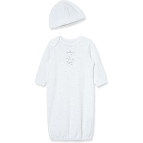 Little Me baby girls Unisex and Hat Nightgown, Welcome to the World, 0-3 Months US