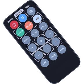 New Remote Control Replacement fit for ilive HD Bluetooth Soundbar Audio System V859-04 ITB284 ITB490B ITB105B IT1B74B ITB284B ITBSW285B ITB404B ITB066B ITB196B ITB283B ITB174B ITB396B ITB183B