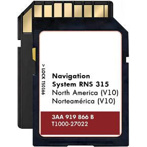 Latest V10 RNS 315 GPS Navigation SD Card Updated North America Maps for 2011-2015 Eos Beetle Golf Jetta Passat Tiguan