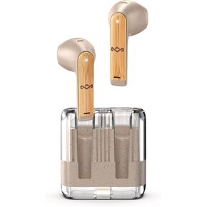 House of Marley Zion True Wireless Earbuds, 16-Hr Total Playtime, Quick Charge, Eco-Friendly Design with Recycled Plastics & Sustainable BambooRecyclable Packaging (Cream)