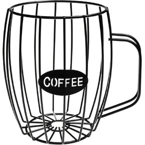 K Cup Holder and Coffee Pod Holder, K Cup Organizer, Large Capacity K Cup Holders, Coffee Pod Storage for Counter Kitchen Cafe Bar (Black)