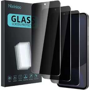 3 Pack Privacy Screen Protector for Samsung Galaxy S24 FE, Anti Spy Tempered Glass 9H Hardness, Black Protector Anti Spy, Bubble Free, Anti-Scratch