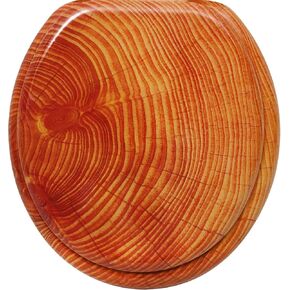Elongated Toilet Seat, Slow Close Wood Toilet Seats, Wooden Toilet Seats with Strong Alloy Hinges, Easy to Install and Clean