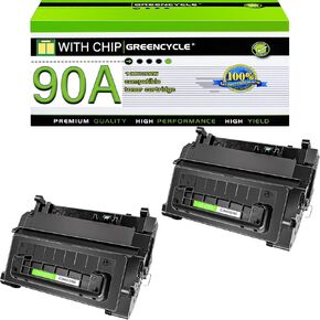 greencycle 90A Compatible Toner Cartridge Replacement for HP 90A Black Toner Cartridge CE390A Use for Laserjet Enterprise 600 M601 M602,M603 Series Laserjet Enterprise M4555 MFP Series (2-Pack)