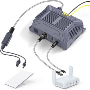 EDUP LOVE PoE Injector & 12V Starlink Adapter Splitter for Starlink Mini, Soldering-Type RJ45 150W GigE Passive PoE, ESD Protection DC 9-36V to 48V/3A Power Supply for Starlink Mini Dishy