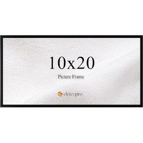 eletecpro 10x18 Poster Frame Black Picture frame with 4 Detachable Strips Lightweight Wall Decor to Hang Horizontally and Vertically for Art Movie Poster