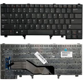 Laptop Replacement Keyboard for Without Backlit Dell Latitude E5420 E5430 E6220 E6320 E6330 E6420 E6430 E6440 Series (Without Pointer Stick) New US Layout Black