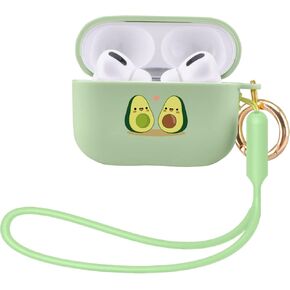 MAYCARI Compatible with Airpods Pro 2nd Generation Case, Cute AirPods Pro 2 Case Cover Avocado Printed Protective Women Girl with Lanyard for Airpod Pro 2(2022)