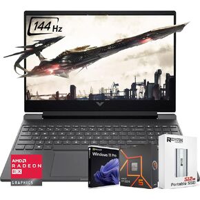 HP 2024 Victus 15.6" 144Hz FHD Gaming Laptop, 6-Core AMD Ryzen 5 7535HS (>i7-11800H), Radeon RX 6550M (>RTX3050), Backlit KB, DTS X Ultra, W/512GB PSD, Windows 11 H(32GB GDDR5|2TB SSD)