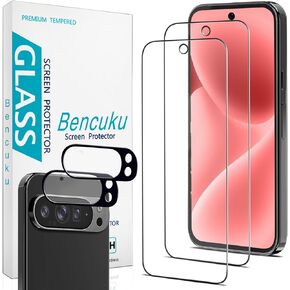 (2+2 حزمة) واقي شاشة مصمم لهاتف Google Pixel 9 Pro XL مع عدسة كاميرا من الزجاج المقسى، مضاد للخدش، مناسب للحافظة in Kuwait