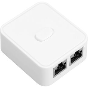 KIMISS Gigabit Network Switch 2 Port 10/100/1000Mbps, 2 in 1 Out 1 in 2 Out, PoE Extender Switch, RJ45 Network Splitter Adapter, Cat5/Cat5eCat6/Cat7 Compatible, Premium ABS