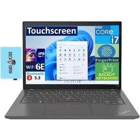 Lenovo ThinkPad P14s Gen 3 Business Laptop, 14.0" Touch WUXGA Display (Intel i7-1260P 12-Core, 48GB RAM, 1TB PCIe SSD, Intel UHD, Backlit KYB, WiFi 6E, BT 5.3, Fingerprint, Win 10 Pro) with Hub