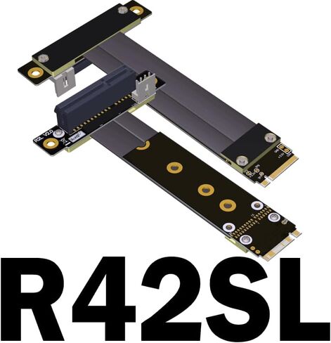 JMT ADT-R42 Series PCI-E 4X to M.2 NGFF NVMe M Key 2280 Riser Card 32G/BPS PCIe 3.0 x4 High Speed M2 Key-M PCI-Express Extension Cable (R42SF 15CM) in Kuwait