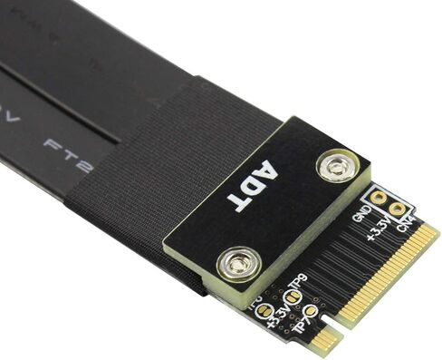 JMT ADT-R42 Series PCI-E 4X to M.2 NGFF NVMe M Key 2280 Riser Card 32G/BPS PCIe 3.0 x4 High Speed M2 Key-M PCI-Express Extension Cable (R42SF 15CM) in Kuwait