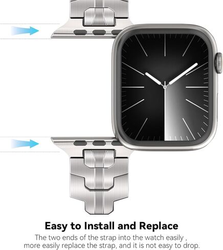 متوافق مع أحزمة ساعة Apple المعدنية 44 مم 42 مم 45 مم 49 مم 41 مم 40 مم 38 مم للرجال والنساء، أساور ساعة من الفولاذ المقاوم للصدأ لـ iWatch SE SE2، السلسلة 9 8 7 6 5 4 3 2 1 in Kuwait