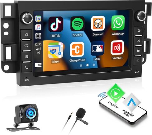 2G + 64G راديو ستيريو للسيارة يعمل بنظام أندرويد لسيارة شيفروليه/هولدن/دايو/بونتياك راديو 2006-2011 لاسلكي CarPlay Android Auto GPS Navigation Head Unit 7 بوصة شاشة لمس بلوتوث WiFi FM/RDS SWC+ ميكروفون كاميرا احتياطية in Kuwait