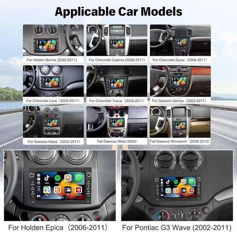 2G + 64G راديو ستيريو للسيارة يعمل بنظام أندرويد لسيارة شيفروليه/هولدن/دايو/بونتياك راديو 2006-2011 لاسلكي CarPlay Android Auto GPS Navigation Head Unit 7 بوصة شاشة لمس بلوتوث WiFi FM/RDS SWC+ ميكروفون كاميرا احتياطية in Kuwait