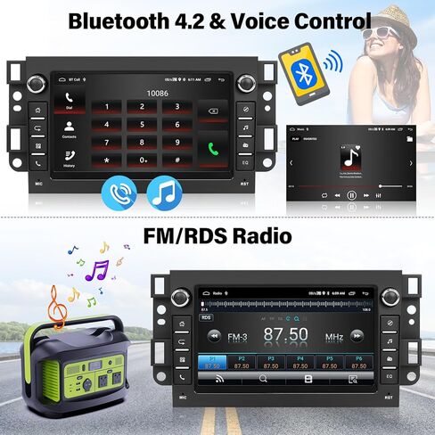 2G + 64G راديو ستيريو للسيارة يعمل بنظام أندرويد لسيارة شيفروليه/هولدن/دايو/بونتياك راديو 2006-2011 لاسلكي CarPlay Android Auto GPS Navigation Head Unit 7 بوصة شاشة لمس بلوتوث WiFi FM/RDS SWC+ ميكروفون كاميرا احتياطية in Kuwait