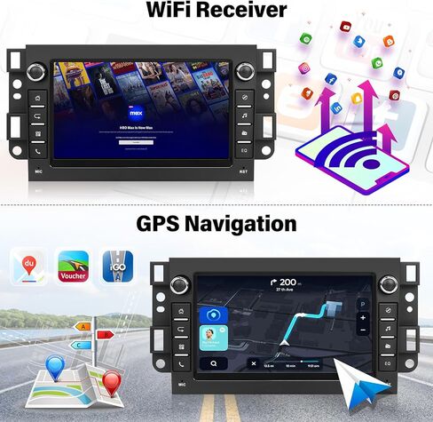 2G + 64G راديو ستيريو للسيارة يعمل بنظام أندرويد لسيارة شيفروليه/هولدن/دايو/بونتياك راديو 2006-2011 لاسلكي CarPlay Android Auto GPS Navigation Head Unit 7 بوصة شاشة لمس بلوتوث WiFi FM/RDS SWC+ ميكروفون كاميرا احتياطية in Kuwait