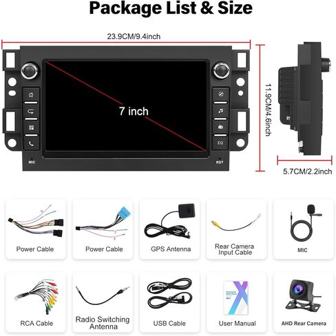 2G + 64G راديو ستيريو للسيارة يعمل بنظام أندرويد لسيارة شيفروليه/هولدن/دايو/بونتياك راديو 2006-2011 لاسلكي CarPlay Android Auto GPS Navigation Head Unit 7 بوصة شاشة لمس بلوتوث WiFi FM/RDS SWC+ ميكروفون كاميرا احتياطية in Kuwait