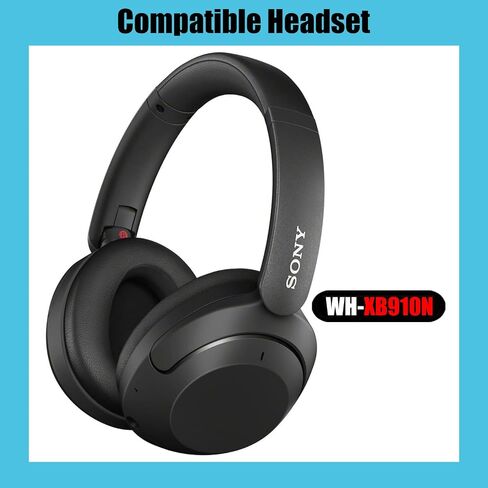 WH-XB910N Earpads Replacement Ear Pads XB910N Ear Cushions Cup Cover Muffs Parts Accessories Compatible with Sony WH-XB910N Noise Cancelling Headphones. (Black) in Saudi Arabia
