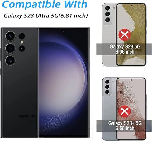 واقي شاشة Galaxy S23 Ultra، واقي شاشة زجاجي مقوى S23ultra، [منحني ثلاثي الأبعاد] [مضاد للخدش] [مضاد لبصمات الأصابع] واقي شاشة زجاجي مقوى لهاتف Samsung Galaxy S23 Ultra 5G 【عبوة من قطعتين】 in Saudi Arabia