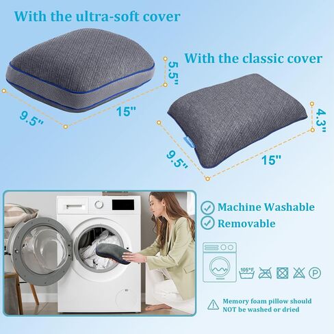 Camping Pillow,Memory Foam Travel Pillow for Adults with Storage Bag,Backpacking, Airplane, Car Travel,Compact Portable Pillow for Sleeping with Machine Washable Cover in Saudi Arabia