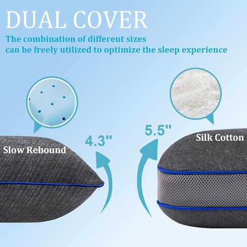 Camping Pillow,Memory Foam Travel Pillow for Adults with Storage Bag,Backpacking, Airplane, Car Travel,Compact Portable Pillow for Sleeping with Machine Washable Cover in Saudi Arabia