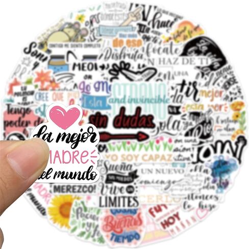 ملصقات ملهمة إسبانية لزجاجات المياه والكمبيوتر المحمول ملصقات تحفيزية ملهمة Vsco 50 قطعة ملصقات مكافآت إيجابية للأطفال والمراهقين وملصقات المعلمين للطلاب in Kuwait