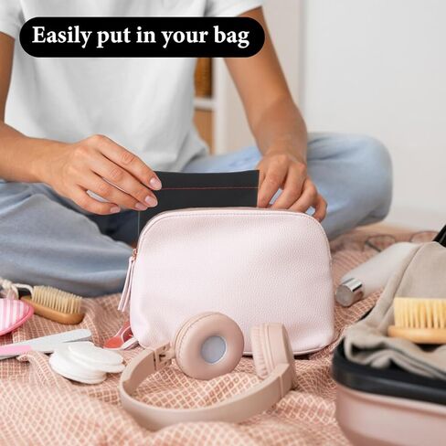 5Pcs PU Leather Headphone Storage Earphone Pouch Bag Universal Spring Bag Closure Soft Elastic Spring Pouch Portable Mini Storage Box for Storing Earphones Coins Keys USB Flash Drives Jewellery in Saudi Arabia