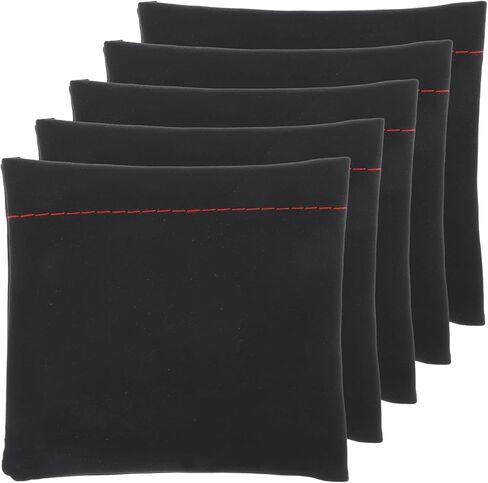 5Pcs PU Leather Headphone Storage Earphone Pouch Bag Universal Spring Bag Closure Soft Elastic Spring Pouch Portable Mini Storage Box for Storing Earphones Coins Keys USB Flash Drives Jewellery in Saudi Arabia