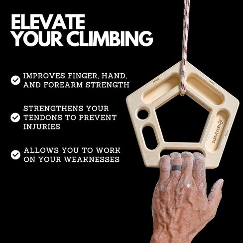 SURVIVOR The Hexboard+ Hangboard and Warm Up Block - Rock Climbing Training Board - Improves Finger, Hand, and Forearm Strength in Saudi Arabia