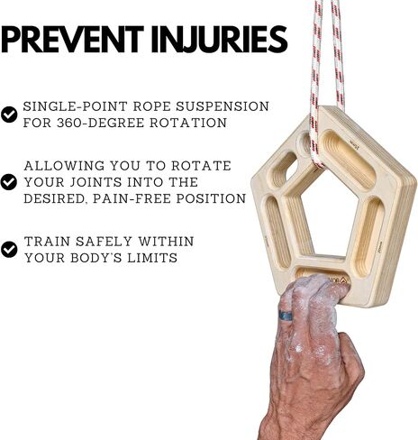 SURVIVOR The Hexboard+ Hangboard and Warm Up Block - Rock Climbing Training Board - Improves Finger, Hand, and Forearm Strength in Saudi Arabia