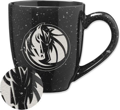 Rico Industries NBA Basketball Miami Heat Alternate 16 oz Team Color Laser Engraved Speckled Ceramic Coffee Mug in Saudi Arabia