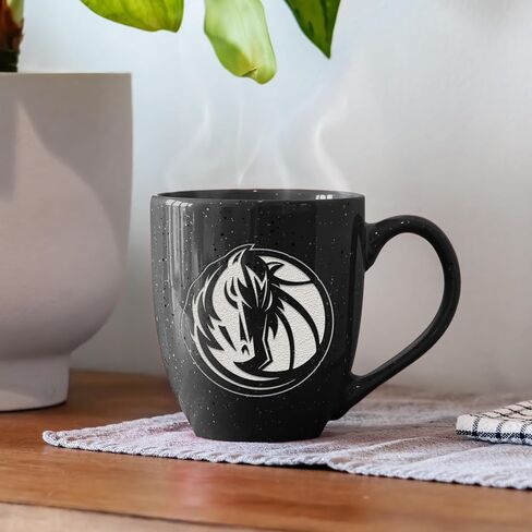 Rico Industries NBA Basketball Miami Heat Alternate 16 oz Team Color Laser Engraved Speckled Ceramic Coffee Mug in Saudi Arabia