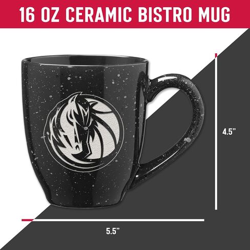 Rico Industries NBA Basketball Miami Heat Alternate 16 oz Team Color Laser Engraved Speckled Ceramic Coffee Mug in Saudi Arabia